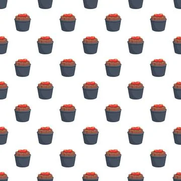 Sweet cupcake pattern creating a delicious background Illustrazione stock