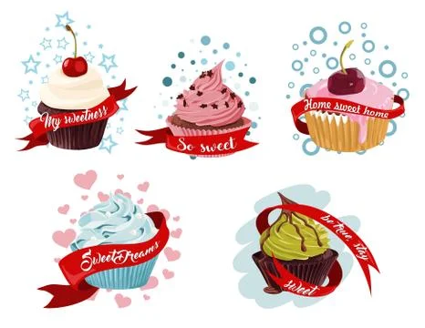 Sweet Cupcake vector ClipArt Stock Illustration