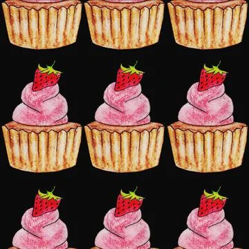 Sweet cupcakes Stock Illustration