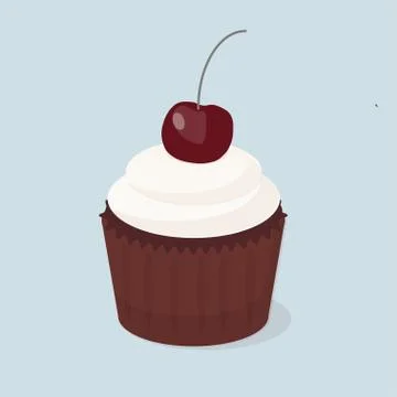 Sweet cupcakes isolated vector Stock Illustration