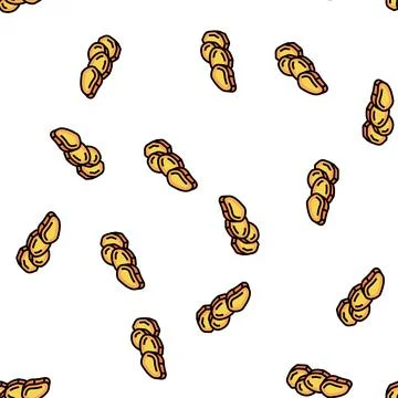 Sweet cut potato vegetable vector seamless pattern Stock Illustration