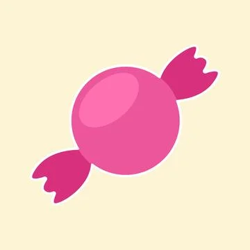 Sweet cute candy in flat style. Chyld style sweets. Vector illustration Stock Illustration