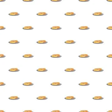 Sweet dessert bread loaf seamless pattern background Stock Illustration