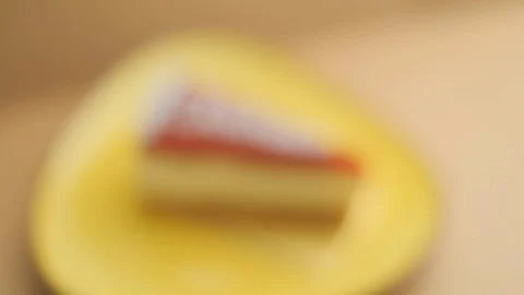Sweet dessert close-up slow motion Stock Footage 120974255