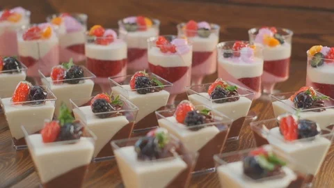 Sweet dessert close-up slow motion Stock Footage 120974460