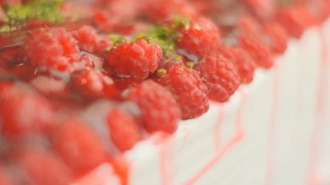 Sweet dessert close-up slow motion Stock Footage 120974755