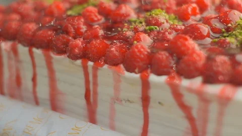 Sweet dessert close-up slow motion Stock Footage 120974888