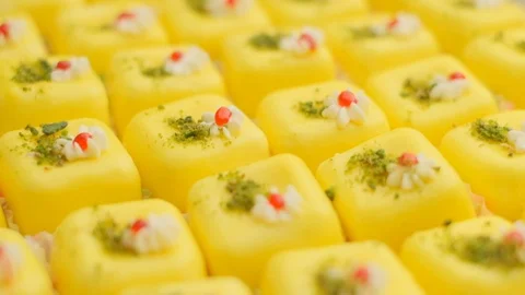 Sweet dessert close-up slow motion Stock Footage 120975463
