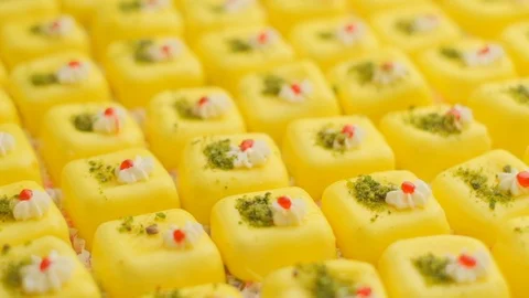 Sweet dessert close-up slow motion Stock Footage 120975516