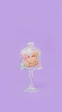 Sweet dessert easter eggs. Creative concept of colorful eggs painted Stock Photos