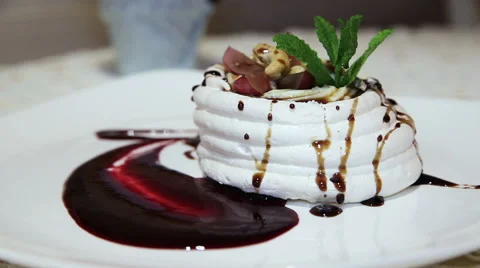 Sweet dessert of meringue 動画素材 59357155