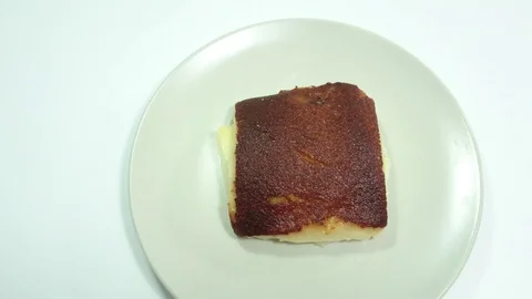 Sweet Dessert Pudding Stock Footage 92189158