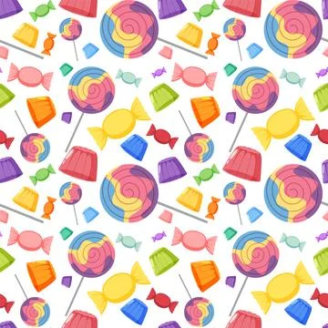 Sweet dessert seamless pattern Stock Illustration
