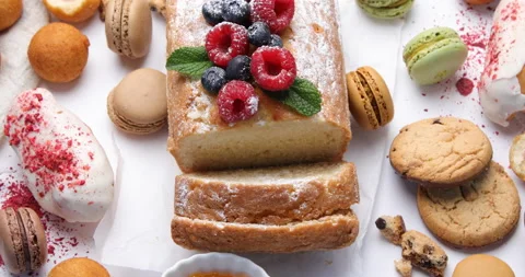 Sweet desserts table Video stock 239401992