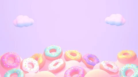 Sweet donuts on the clouds Stock-Illustration