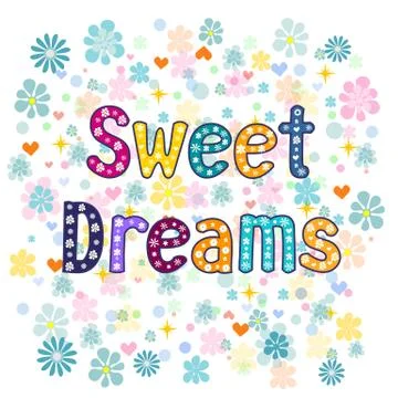 Sweet dreams.  Vector Stock Illustration