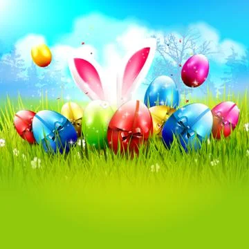 Sweet Easter background Illustrazione stock