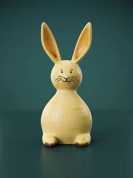 Sweet easter bunny figure 3d illustration of a sweet easter bunny figure C... Stock Photos