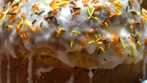 Sweet Easter cake Stock Footage 123288627