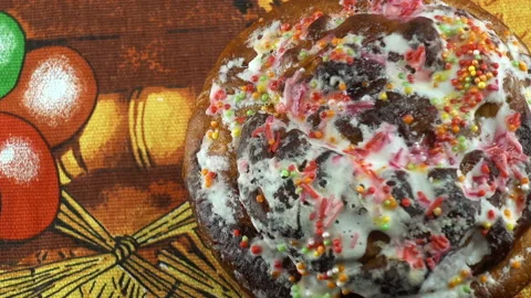 Sweet Easter cake Video stock 146680013