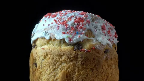 Sweet Easter cake with sugar icing. Stock Footage 168645609