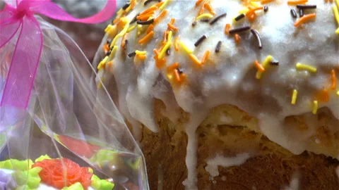 Sweet easter cakes. Stock Footage 124627803