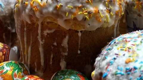 Sweet Easter cakes Video stock 126157789