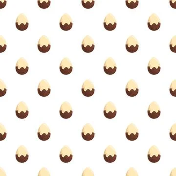 Sweet easter chocolate eggs seamless pattern background Stock Illustration