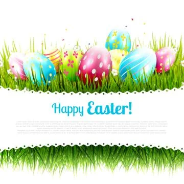 Sweet Easter greeting card Stock Illustration