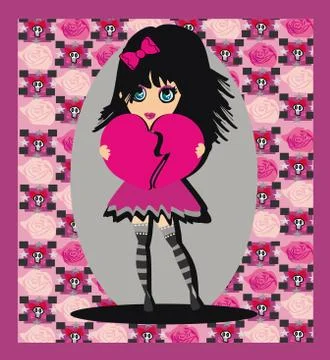 Sweet emo girl イラスト素材