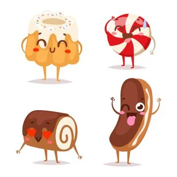 Sweet emotion vector character Stock Illustration