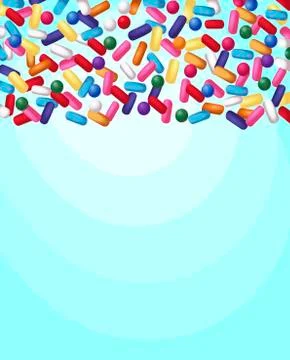 Sweet festive easter sprinkle blue background. Vector illustration Stock Illustration