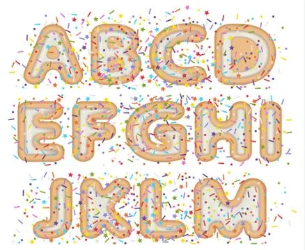 Sweet font alphabet Illustrazione stock