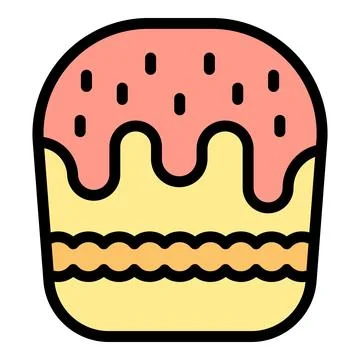 Sweet food icon vector flat Stock Illustration