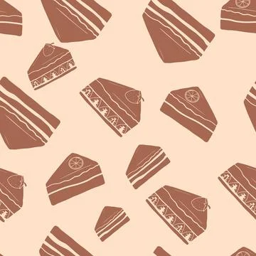 Sweet Food Seamless Pattern Stock Illustration