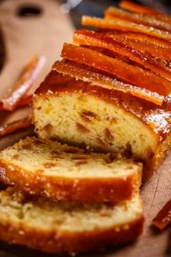 Sweet fruit bread Stock Photos