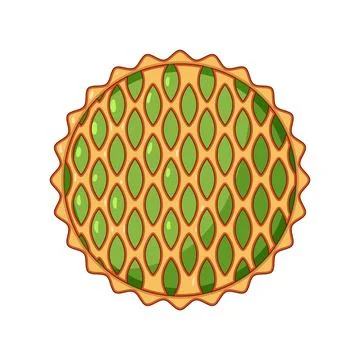Sweet fruit pie with lattice crust top view Stock Illustration