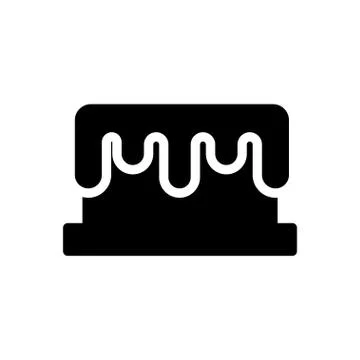 Sweet glyph flat icon Illustrazione stock