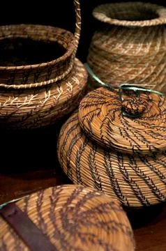 Sweet grass baskets Stock Photos