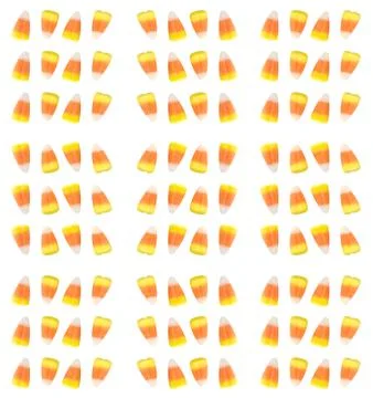 Sweet halloween candy corn isolated on a white background Stock Photos