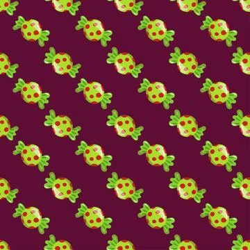 Sweet Halloween candy seamless pattern. Trick or treat background. Vector Sweets 스톡 일러스트