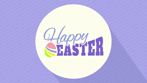 Sweet happy easter invitation for kids egg hunt party and dinner with Stock Footage 130602228