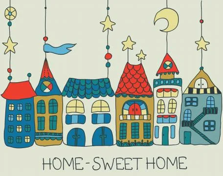 Sweet home background Stock Illustration