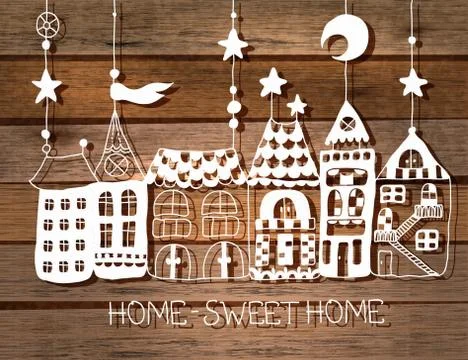 Sweet home background Stock Illustration