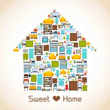 Sweet home concept Stock Illustration