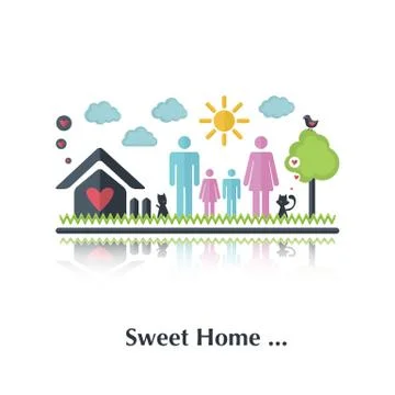 Sweet home Stock Illustration