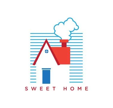 Sweet home logo, icon vector illustration Illustrazione stock