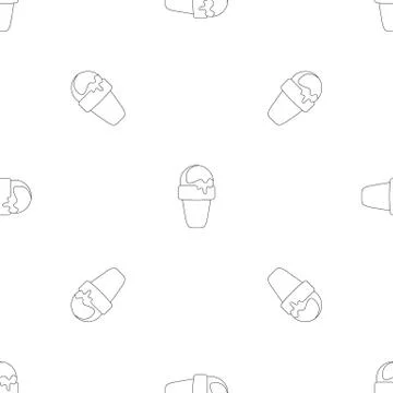 Sweet ice cream pattern seamless vector Stock Illustration