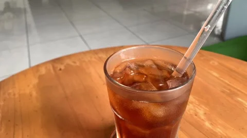 Sweet Iced Tea on the table Stock Footage 292429510