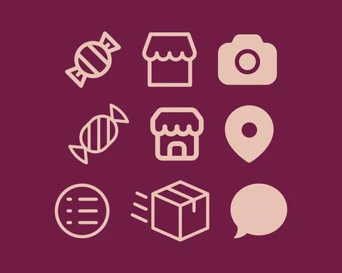 Sweet Icons Stock Illustration